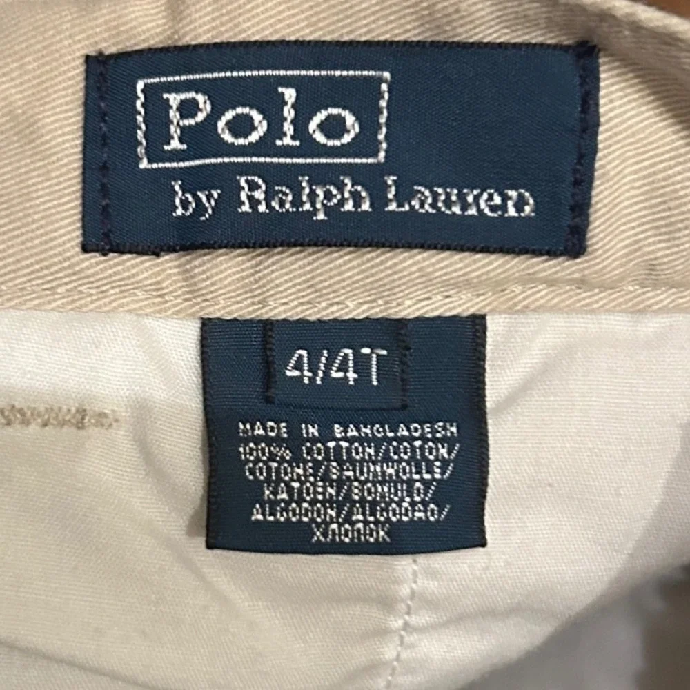 Ralph Lauren Polo Chino Pants Kids 4 Khaki Classic Cotton Trousers Preppy Casual